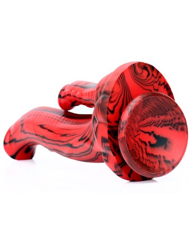 Double Gode Dobhorse 18 x 7cm Rouge et Noir