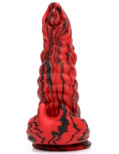 Gode Fantasy Hybrixis 18 x 6.3cm Rouge et Noir
