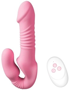 Gode Ceinture sans harnais vibrant Pinky Twice 13 x 4cm