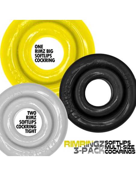 Lot de 3 Cockrings Rimringz Colorés