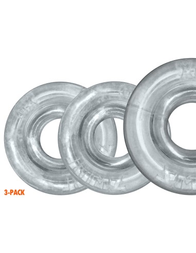 Lot de 3 Cockrings Rimringz Transparents