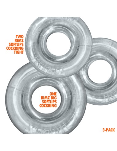 Lot de 3 Cockrings Rimringz Transparents