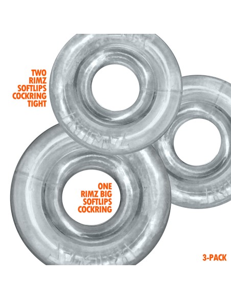 Lot de 3 Cockrings Rimringz Transparents