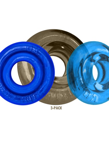 Lot de 3 Cockrings Rimringz Gris-Bleus