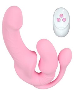 Gode Ceinture sans harnais vibrant Tripleasure 12 x 3.5cm