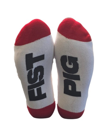 Chaussettes Fist Pig Blanc-Rouge