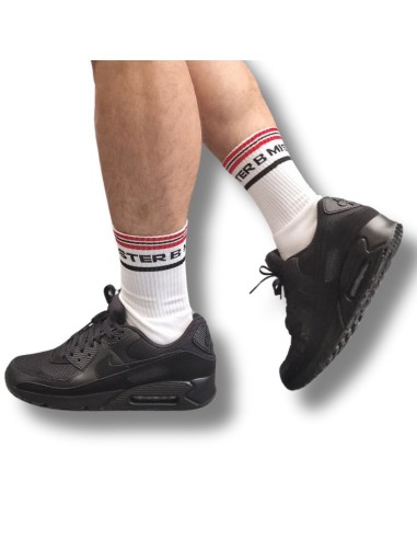 Chaussettes Fist Pig Blanc-Rouge