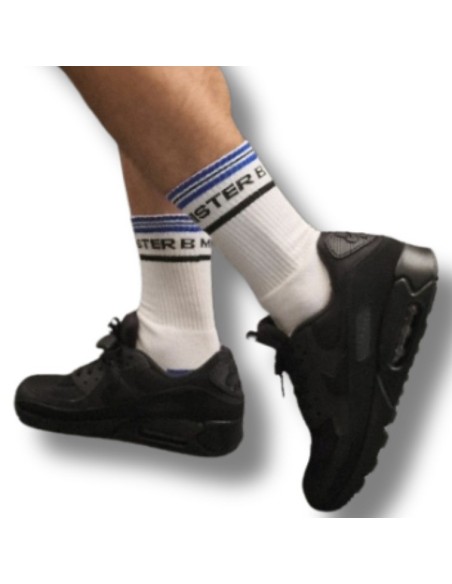 Chaussettes Fuck Me Blanc-Bleu
