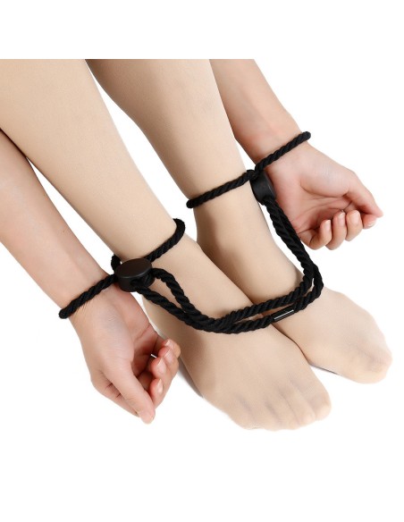 Menottes Doubles en Corde Dualpurpose Noires - Menottes - 2