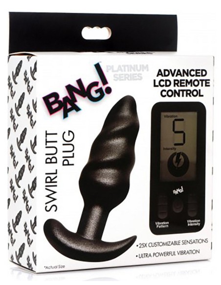 Plug vibrant Swirl Butt 9.5 x 3.6cm