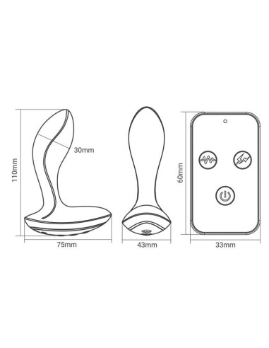 Stimulateur Prostatique Vibrant Électro Herrules 9 x 3.1cm