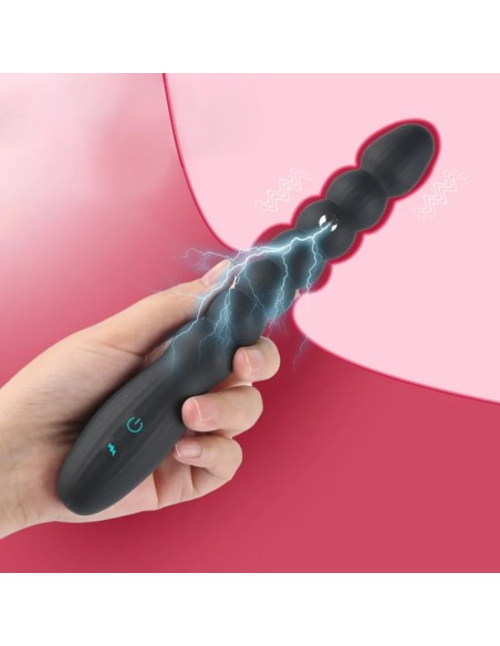 Chapelet Anal Vibrant Électro Schockbeads 12 x 2.4cm