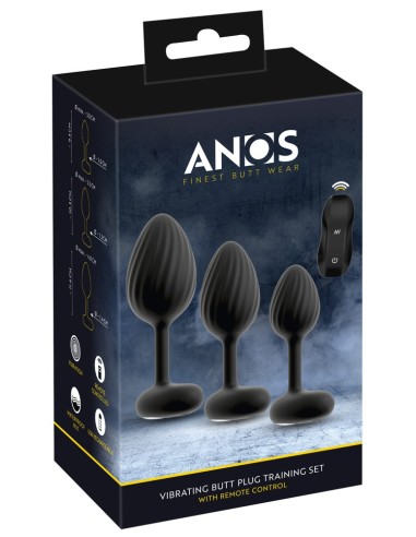 Lot de 3 Plugs vibrants Vrillass Noirs 10 Vibrations