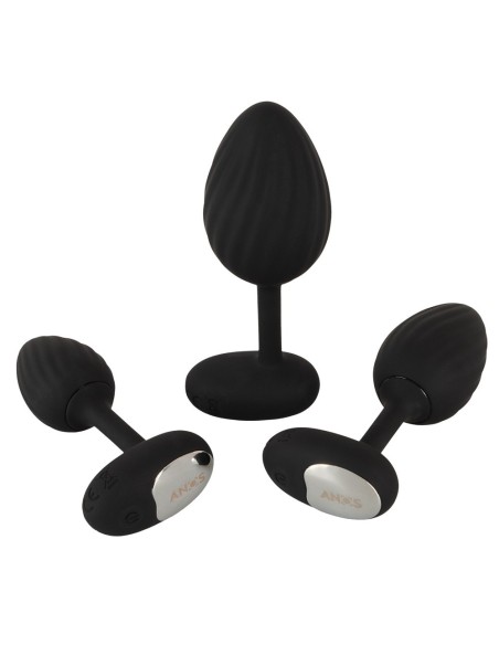 Lot de 3 Plugs vibrants Vrillass Noirs 10 Vibrations