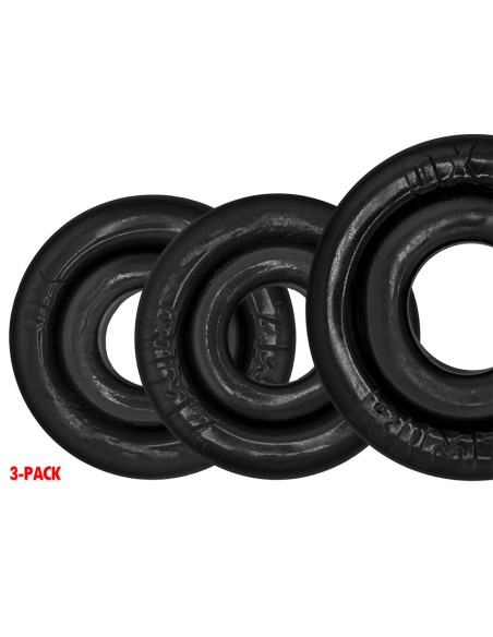 Lot de 3 Cockrings Rimringz Noirs