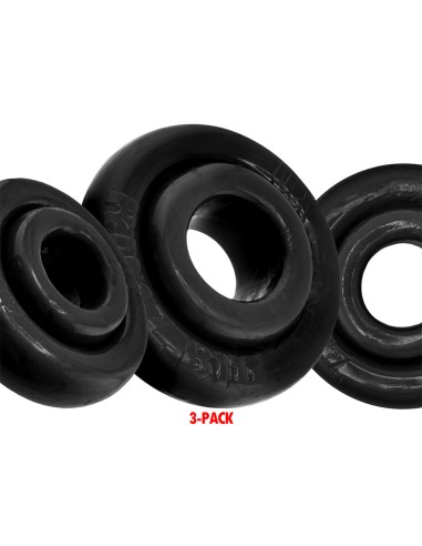 Lot de 3 Cockrings Rimringz Noirs