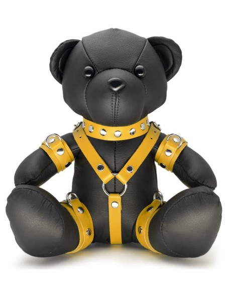 Ours en cuir Bendy The Bdsm Teddy Bear Jaune