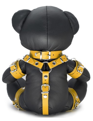 Ours en cuir Bendy The Bdsm Teddy Bear Jaune