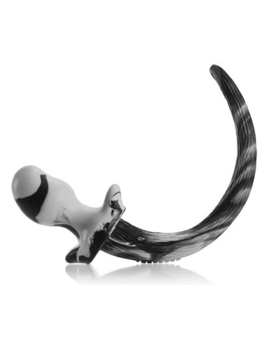 Plug Queue Puppy Tail Mastiff 12 x 7cm Noir-Blanc