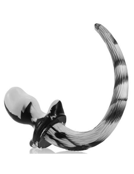 Plug Queue Puppy Tail Mastiff 12 x 7cm Noir-Blanc