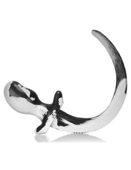 Plug Queue Puppy Tail Mastiff 12 x 7cm Noir-Blanc