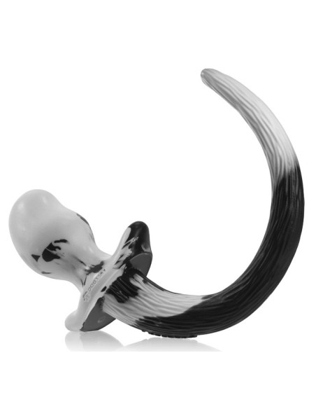 Plug Queue Puppy Tail Mastiff 12 x 7cm Noir-Blanc