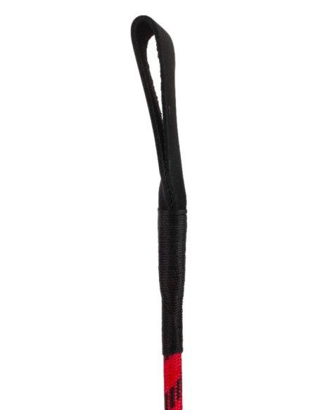 Cravache cuir et nylon Neon Stick 72cm Noir-Rouge