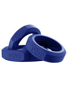 Lot de 3 Cockrings Tom of Finland Bleus