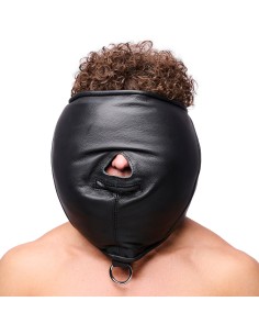 Cagoule sensorielle en cuir rembourré