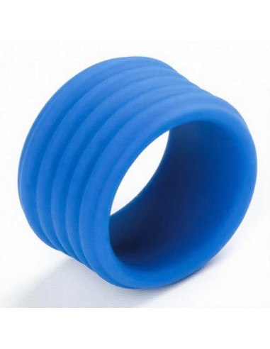 Cockring Deep Rib Grip 35 mm Bleu