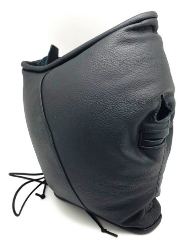 Cagoule sensorielle en cuir rembourré