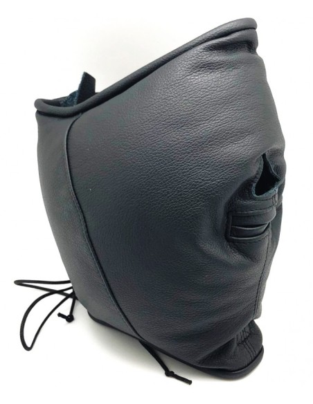 Cagoule sensorielle en cuir rembourré