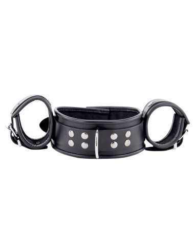 Menottes de retenue Cou / Mains en cuir
