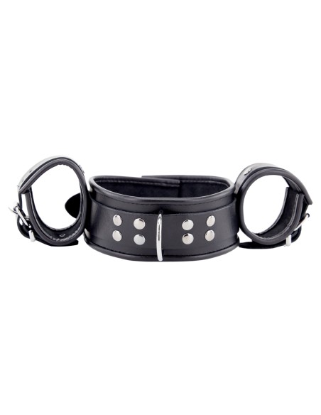 Menottes de retenue Cou / Mains en cuir