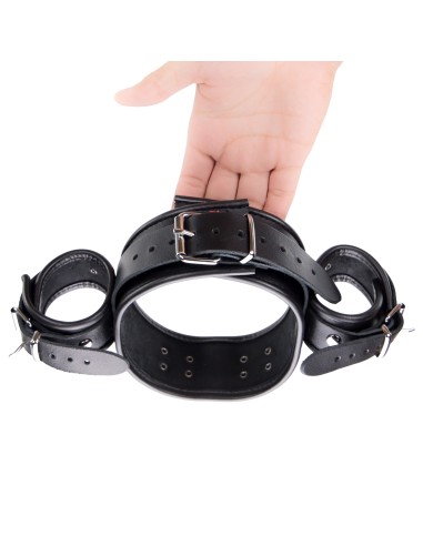 Menottes de retenue Cou / Mains en cuir