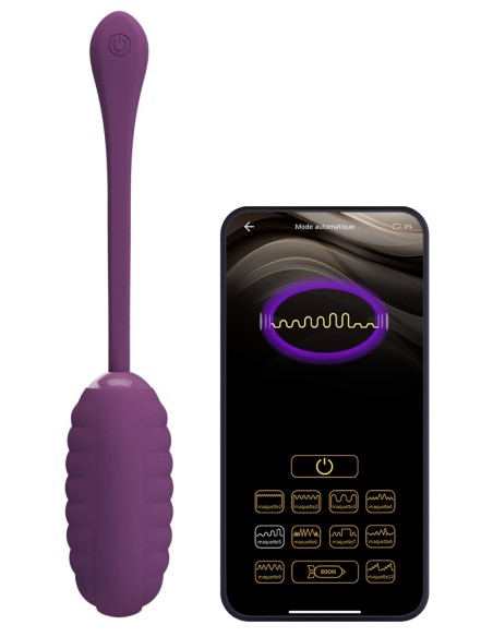 Oeuf Vibrant Sans Fil Connecté Casper 8 x 3.5cm Violet