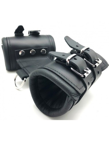 Double menotte de maintient en cuir