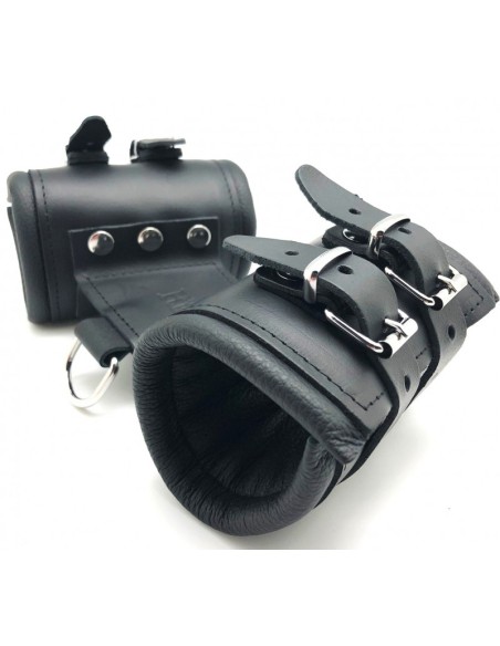 Double menotte de maintient en cuir