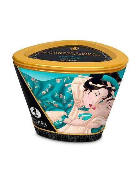 Bougie de massage Shunga ISLAND BLOSSOMS Fleurs des Iles