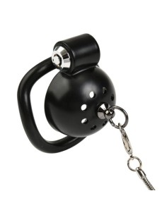 Cage avec laisse Round Leash 4 x 3.5 cm Noire