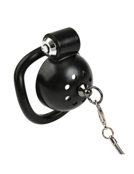 Cage avec laisse Round Leash 4 x 3.5 cm Noire