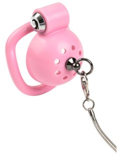 Cage avec laisse Round Leash 4 x 3.5 cm Rose