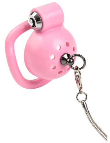 Cage avec laisse Round Leash 4 x 3.5 cm Rose