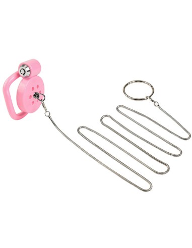 Cage avec laisse Leashidy 2.5 x 3.8 cm Rose