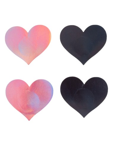Cache-Tétons Wow boobs heart Bicolores