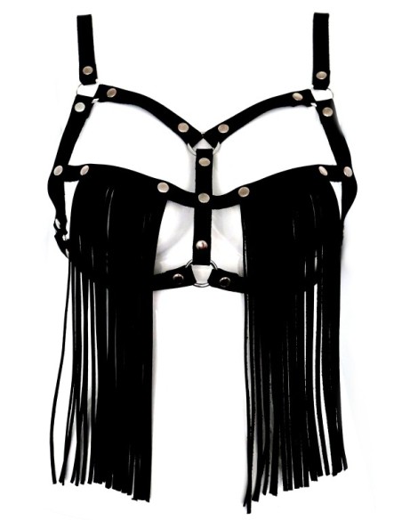 SOUTIEN GORGE EN CUIR AVEC FRANGES SOUTIEN GORGE EN CUIR AVEC FRANGES