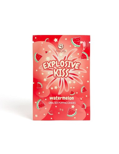 Bonbons sucre pétillant Explosive kiss Pastèque 9g