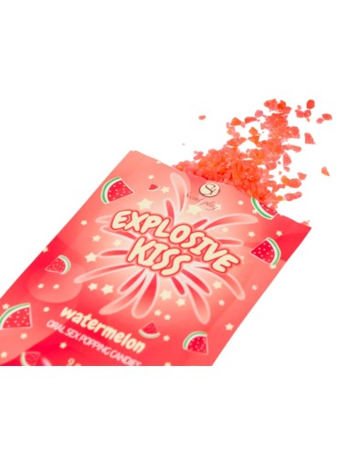 Bonbons sucre pétillant Explosive kiss Pastèque 9g