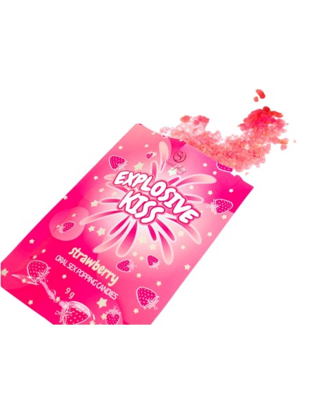 Bonbons sucre pétillant Explosive kiss Fraise 9g