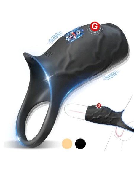 Manchon vibrant Extivibe 9 x 4.5 cm Noir